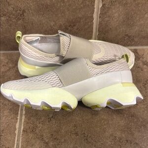 Sorel Light Beige and Yellow Slip-On Shoes